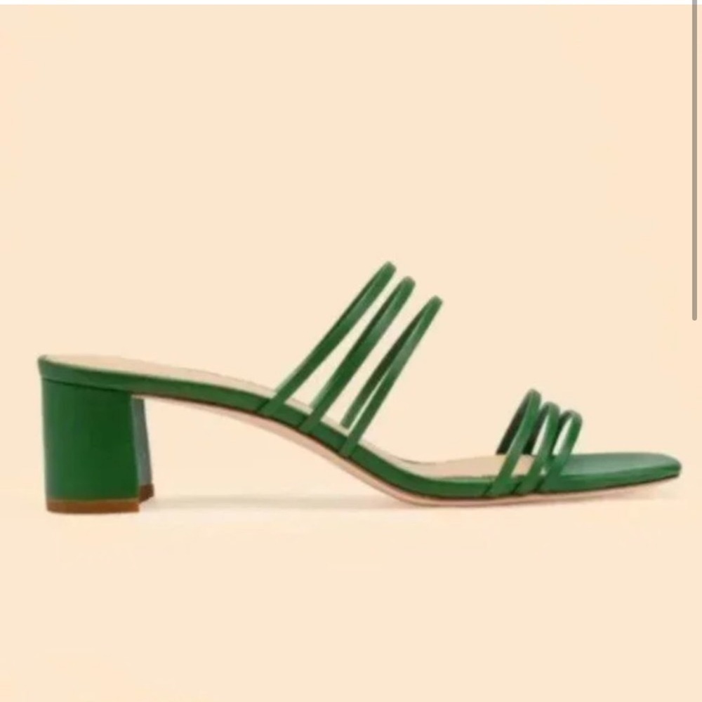 Reformation Ella Sandal Shoes Green Size 9.5 NWT